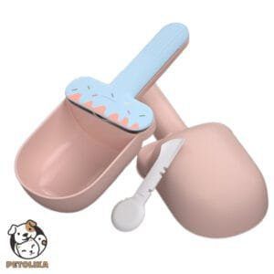 Pet Food Scoop Ice Cream Shape Blue and Pink