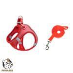 Reflective Waist Dog Harness Red