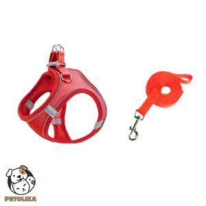 Reflective Waist Dog Harness Red