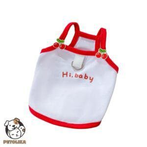 Cherry Dog Cat Clothes Size M Leash Compatible