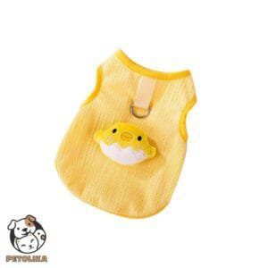 Golden Chick Dog Cat Clothes Size M Leash Compatible