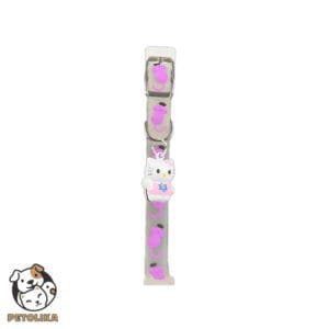 Reflective Collar with Kitty Pink Bell Adjustable for Dogs and Cats