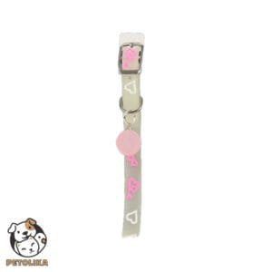 Reflective Collar with Pink Ball Adjustable for Dogs and Cats