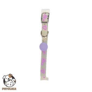 Reflective Collar with Purple Ball Adjustable for Dogs and Cats