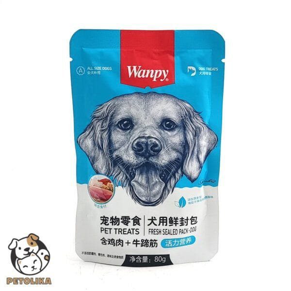 Wanpy Dog Pouch Chicken Tendon and Beef Flavor