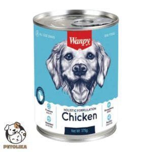 dog treat chicken cheese can 375g wanpy 1