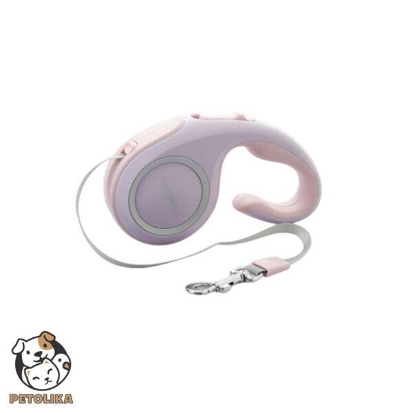 Fluorescent Purple Automatic Retractable Leash for Dogs