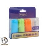 4 Pack Finger Toothbrush Set for Dogs and Cats