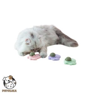 dinosaur shaped mint cat ball for dental cleaning and chewing 1