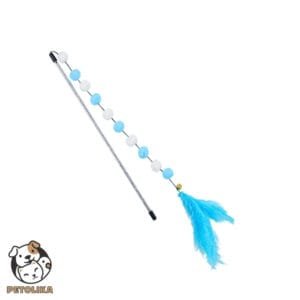 Cat Teaser Wand Feather Ball Blue