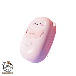 Electric Pet Brush Massager with Steam Spray Pink Lamb Design