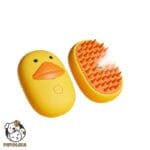 Electric Pet Brush Massager with Steam Spray Yellow Duckling Design