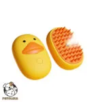 Electric Pet Brush Massager with Steam Spray Yellow Duckling Design