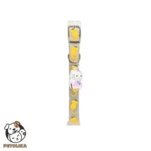 Reflective Collar with Kitty Yellow Bell Adjustable for Dogs and Cats