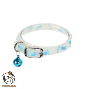 Reflective Collar with Turquoise Bell Adjustable for Dogs and Cats 1