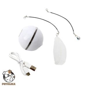 White Color Smart and Rechargeable Cat Toy Ball