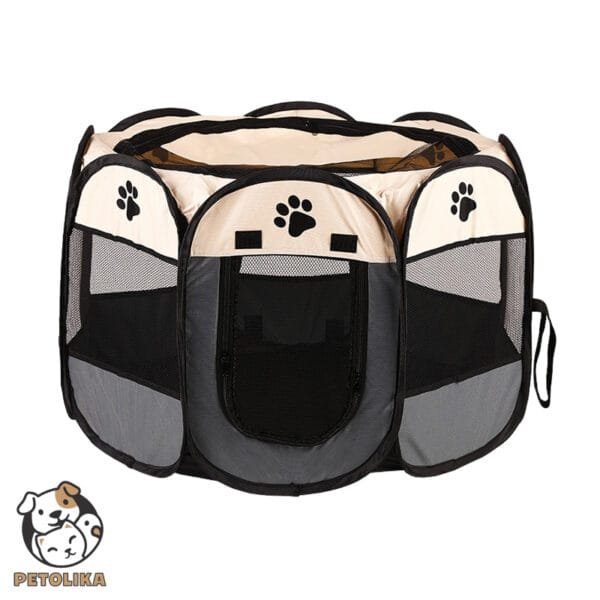 8 Sided Paw Print Playpen for Dogs and Cats Large