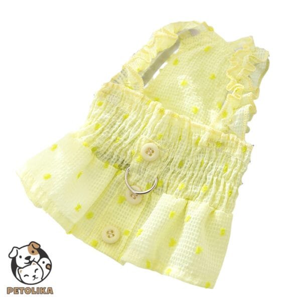 Dog Skirt Canary Yellow with Leash Attachment