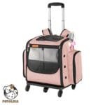 Luxurious Foldable Pet Luggage Extra Large and Portable Pink