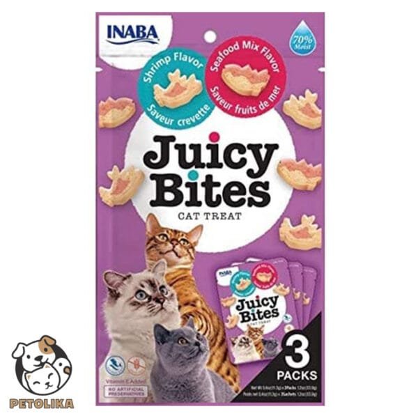 INABA Juicy Bites Shrimp Seafood Mix Flavor 33.9g 3 pouches per pack