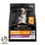 PRO PLAN AGE DEFENCE MEDIUM AND LARGE SENIOR 7 DRY DOG FOOD WITH CHICKEN 3 KG