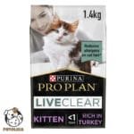 PRO PLAN LIVECLEAR KITTEN ALLERGEN REDUCING DRY CAT FOOD WITH TURKEY 1.4 KG