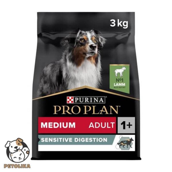 PRO PLAN SENSITIVE DIGESTION MEDIUM ADULT DRY DOG FOOD WITH LAMB 3 KG