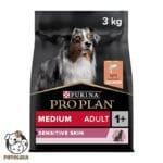 PRO PLAN SENSITIVE SKIN MEDIUM ADULT DRY DOG FOOD WITH SALMON 3 KG