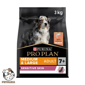 PRO PLAN SENSITIVE SKIN MEDIUM AND LARGE SENIOR 7 DRY DOG FOOD WITH SALMON 3 KG