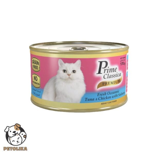 Prime Classica Premium Canned Cat Food 170g Oceanic Tuna Chicken with Salmon