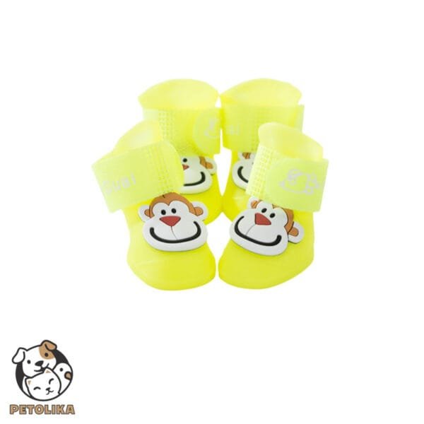 dog shoes yellow monkey