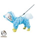 rabbit dog raincoat blue