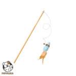 Cat Teaser with light blue Rope Mouse Toy