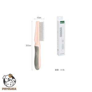 cat and dog comb with sparse needles 61 teeth pink color