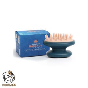 massage brush for dogs and cats dark blue color