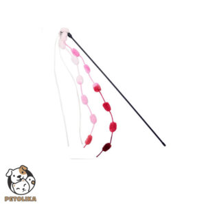 cat teaser wand marshmallow pink