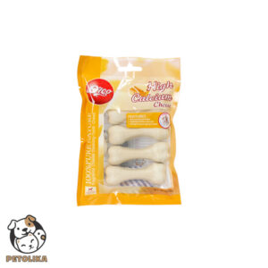 dental chewy dog treats with creamy cheese bone 90g