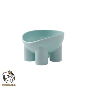 elephant leg pet food bowl for dogs and cats blue color